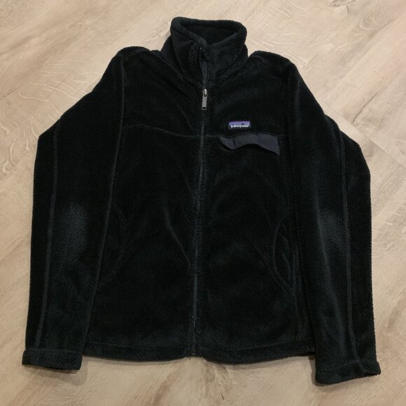 Patagonia Re-Tool Full Zip Jacket Women’s Small S Black PolarTec Fleece Outdoors - Picture 1 of 8